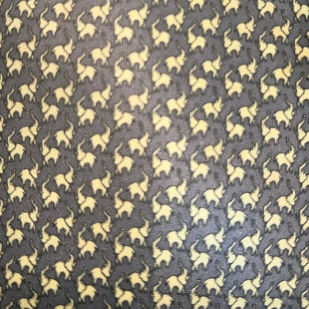 René Chagal Handmade Silk Tie Vintage Geometric Novelty Print Light B